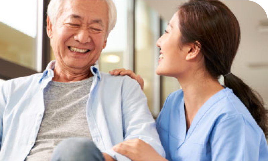 患者さんとスタッフの写真